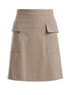 Matchesfashion.com See By Chlo - Checked Flap Pocket Mini Skirt - Womens - Beige Multi