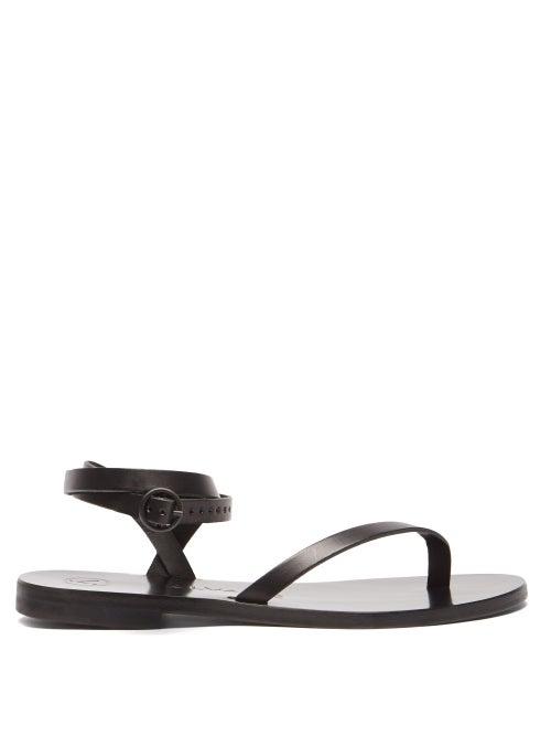 Matchesfashion.com Lvaro - Arubina Wraparound Leather Sandals - Womens - Black