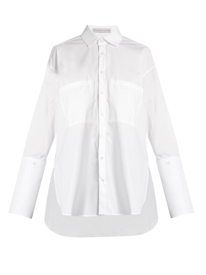 Palmer/harding Double-cuff Cotton-blend Shirt
