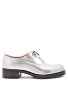 Matchesfashion.com Christian Louboutin - Sopeter Tread Sole Leather Derby Shoes - Mens - Silver