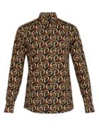 Matchesfashion.com Dolce & Gabbana - Liberty Logo Print Cotton Shirt - Mens - Black Multi