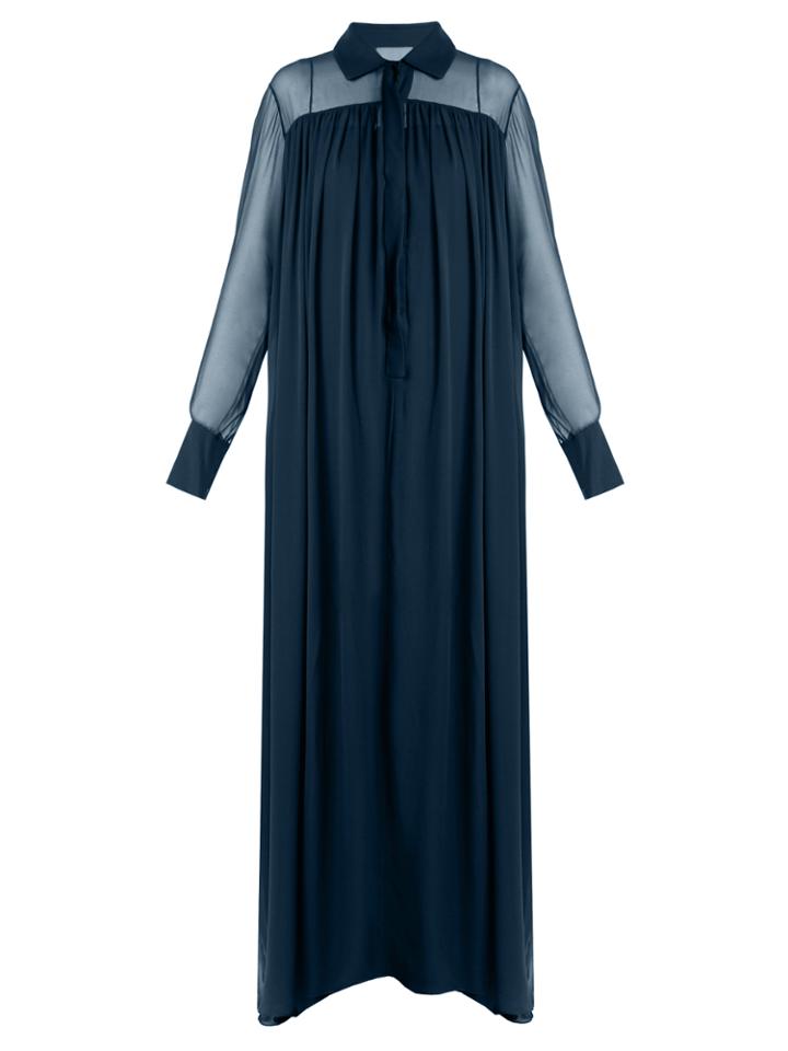 By. Bonnie Young Long-sleeved Silk-chiffon Gown