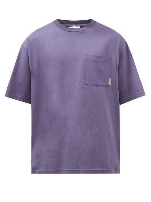 Acne Studios - Extorr Logo-embroidered Crew-neck Cotton T-shirt - Mens - Purple