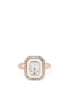 Selim Mouzannar - Mina Diamond, Aquamarine & 18kt Rose-gold Ring - Womens - White Multi