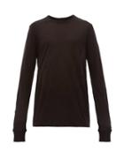 Matchesfashion.com Rick Owens - Long Sleeve Jersey T Shirt - Mens - Black