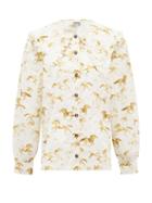 Matchesfashion.com Ganni - Horse-print Peter Pan-collar Poplin Shirt - Womens - White Multi