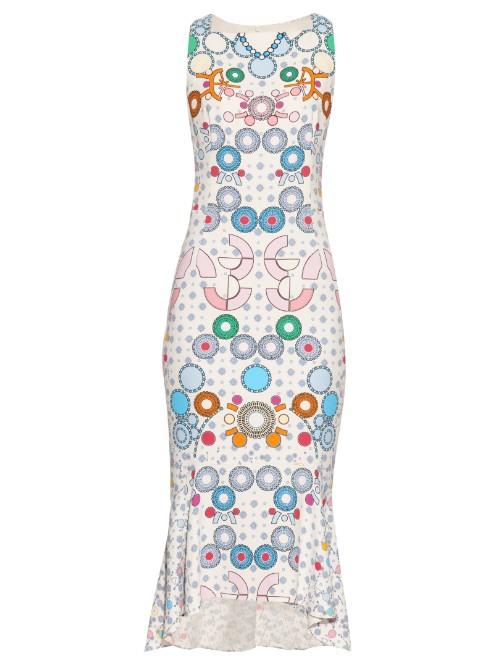 Peter Pilotto Kia Geometric-print Sleeveless Midi Dress