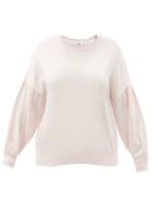 Matchesfashion.com The Upside - Bella Dropped-shoulder Cotton-jersey Sweatshirt - Womens - Light Pink