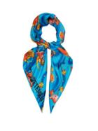 Matchesfashion.com Vetements - Halloween Print Silk Scarf - Womens - Blue