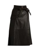 Helmut Lang Leather Wrap Skirt