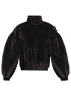 Matchesfashion.com 4 Moncler Simone Rocha - Theresa Down Filled Velvet Jacket - Womens - Black