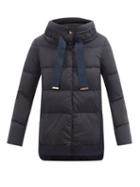 Herno - High-neck Hooded Quilted-down Jacket - Womens - Navy