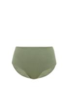 Matchesfashion.com Jade Swim - Bound High-rise Ribbed Bikini Briefs - Womens - Dark Green
