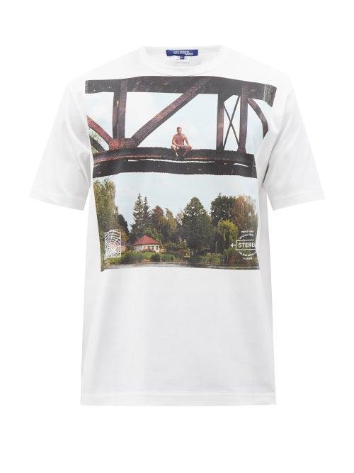 Junya Watanabe - Lo Fi Photographic-print Cotton-jersey T-shirt - Mens - White