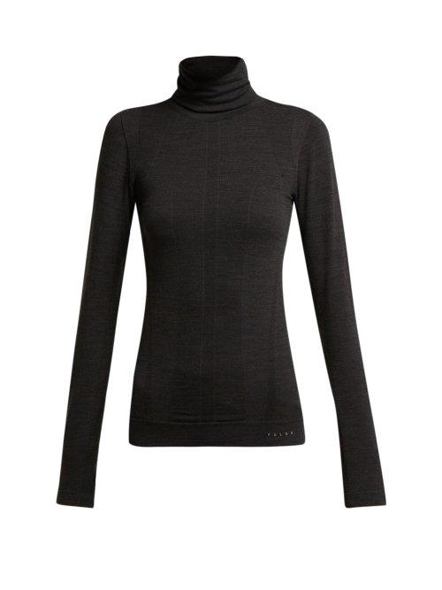 Matchesfashion.com Falke - Thermal Roll Neck Performance Top - Womens - Black