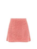 Joostricot - Cabled Mlange Mini Skirt - Womens - Red