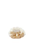Ladies Fine Jewellery Shay - Diamond, 18kt Gold & Ceramic Chain-link Ring - Womens - Yellow Gold