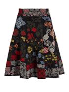 Alexander Mcqueen Cross-stitch Jacquard A-line Skirt