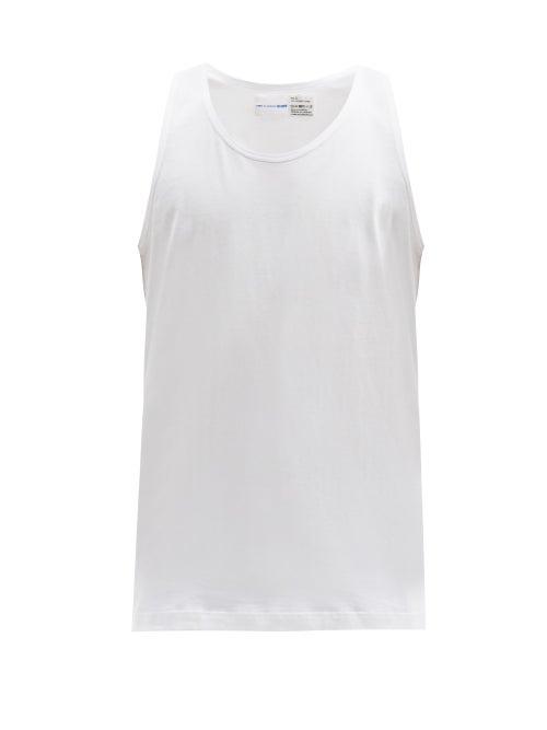 Matchesfashion.com Comme Des Garons Shirt - Crew-neck Cotton-jersey Vest - Mens - White