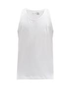 Matchesfashion.com Comme Des Garons Shirt - Crew-neck Cotton-jersey Vest - Mens - White