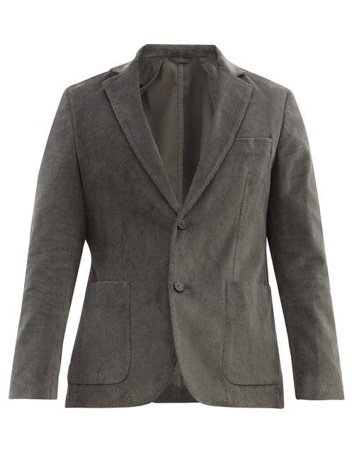 Matchesfashion.com Officine Gnrale - 375 Cotton-blend Corduroy Jacket - Mens - Dark Grey