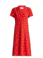 Matchesfashion.com Hvn - Morgan Dice Print Silk Midi Dress - Womens - Red Print