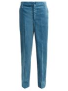 Matchesfashion.com Golden Goose Deluxe Brand - Straight Leg Cotton Corduroy Trousers - Womens - Blue