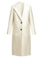 Matchesfashion.com Joseph - Magnus Single Breasted Wool Blend Coat - Womens - White