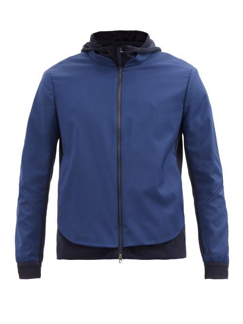 Sease - Tailorhood 2/0 Hooded Wool-blend Twill Jacket - Mens - Blue