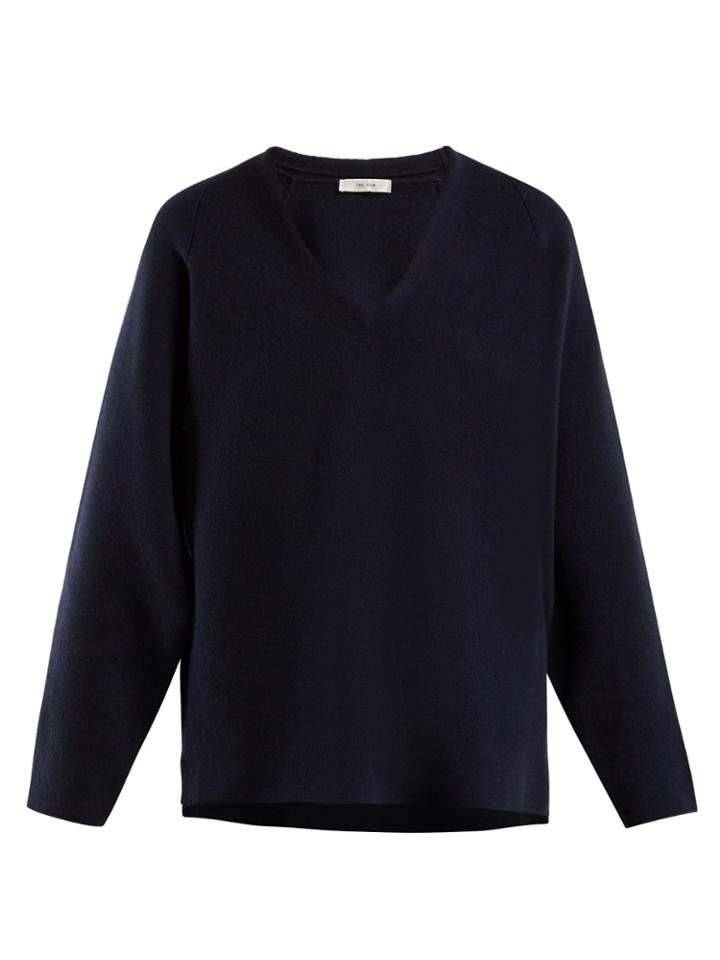 The Row Bambi Felted Wool And Cashmere-blend Sweater