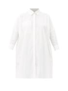 Matchesfashion.com Co - Longline Cotton-blend Poplin Shirt - Womens - White