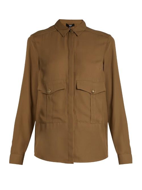 Versus Versace Patch-pocket Crepe Shirt