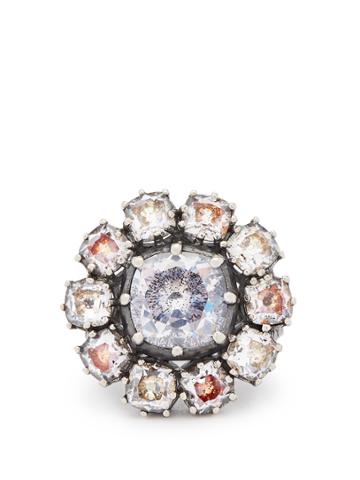 Bottega Veneta Anello Cubic-zirconia And Sterling-silver Ring