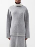 Joseph - Roll-neck Merino-blend Sweater - Womens - Mid Grey
