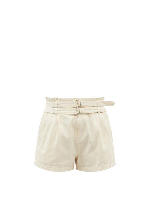 Ladies Rtw Sea - Evelina High-rise Cotton-canvas Shorts - Womens - Beige