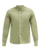 Matchesfashion.com Ami - Logo-embroidered Cotton Shirt - Mens - Green