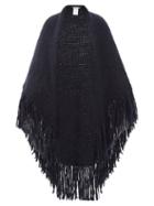 Matchesfashion.com Gabriela Hearst - Lauren Fringed Cashmere Wrap - Womens - Navy
