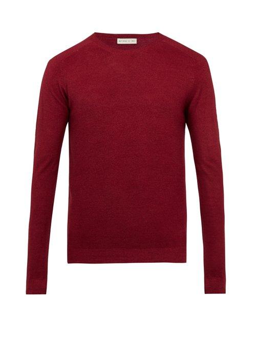 Matchesfashion.com Etro - Crew Neck Wool Sweater - Mens - Burgundy