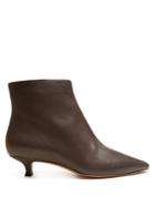 The Row Coco Point-toe Leather Ankle Boots