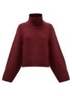 Matchesfashion.com Khaite - Marion Roll-neck Cashmere Sweater - Womens - Burgundy