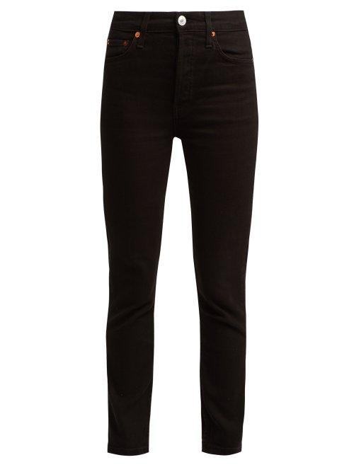 Matchesfashion.com Re/done Originals - High Rise Slim Leg Jeans - Womens - Black