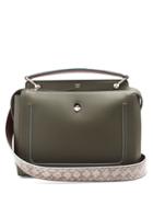 Fendi Dotcom Snakeskin-trimmed Leather Bag