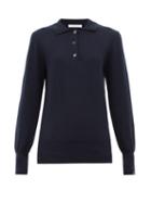 Matchesfashion.com Extreme Cashmere - N121 Rugby Cashmere Blend Polo Shirt - Womens - Navy