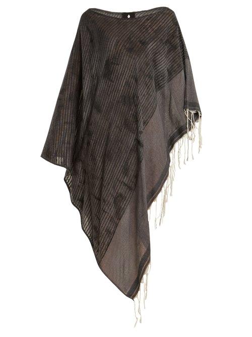 Matchesfashion.com Su - Hilo Abstract Print Striped Cotton Kaftan - Womens - Grey Multi