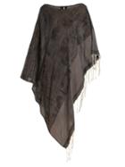 Matchesfashion.com Su - Hilo Abstract Print Striped Cotton Kaftan - Womens - Grey Multi