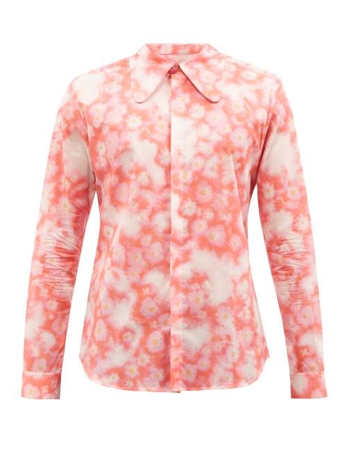 Molly Goddard - Matthew Floral-print Cotton Shirt - Mens - Red Print