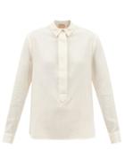 Albus Lumen - Ferias Cotton-muslin Shirt - Womens - Cream