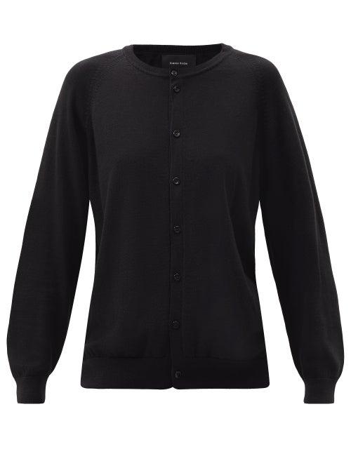Matchesfashion.com Simone Rocha - Embellished Cutout Wool-blend Cardigan - Womens - Black