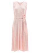 Pleats Please Issey Miyake - Technical-pleated A-line Dress - Womens - Light Pink