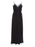 Matchesfashion.com Julie De Libran - Jane Lace-trimmed Crepe Longline Dress - Womens - Black